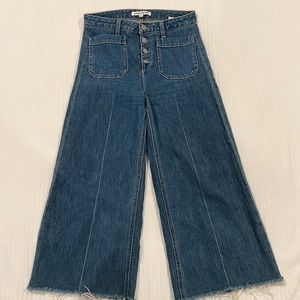 Elizabeth and James cropped wide leg denim.